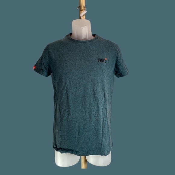 Super Dry Men’s Tee Shirt, Teal Color, Size XS - Picture 1 of 5